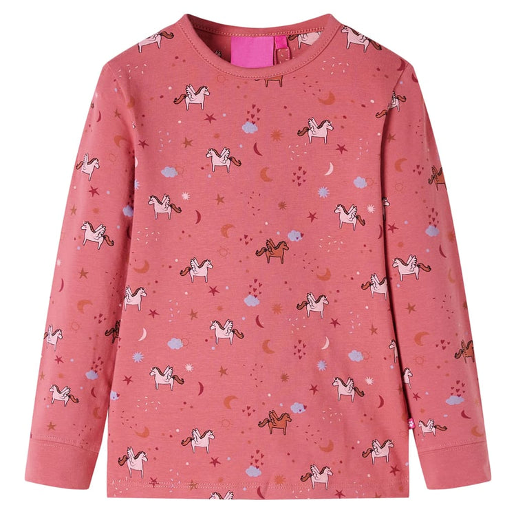 Vidaxl kinderpyjama met lange mouwen 104 oudroze
