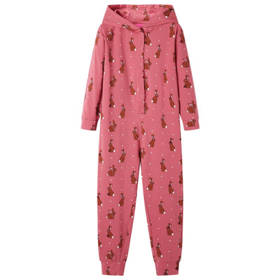 VidaXL Kinderonesie met capuchon 92 oudroze