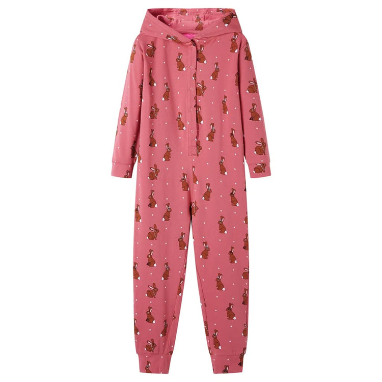 Vidaxl kinderonesie met capuchon 104 oudroze