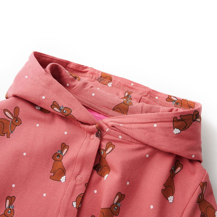 Vidaxl kinderonesie met capuchon 104 oudroze