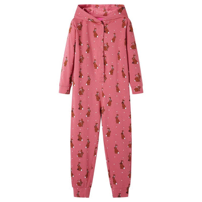 VidaXL Kinderonesie met capuchon 116 oudroze