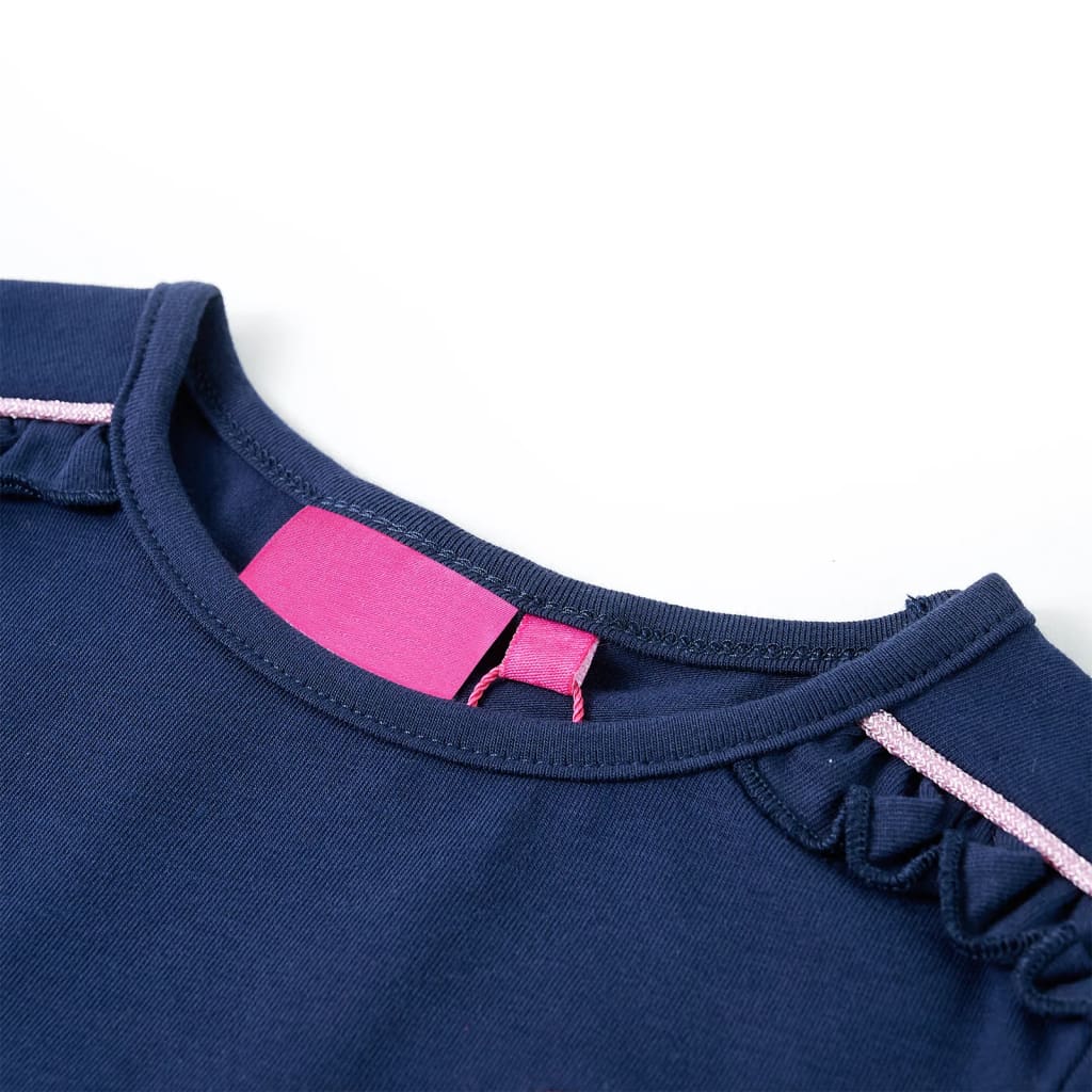 Vidaxl kindershirt met lange mouwen 116 marineblauw