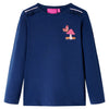 Vidaxl kindershirt met lange mouwen 128 marineblauw