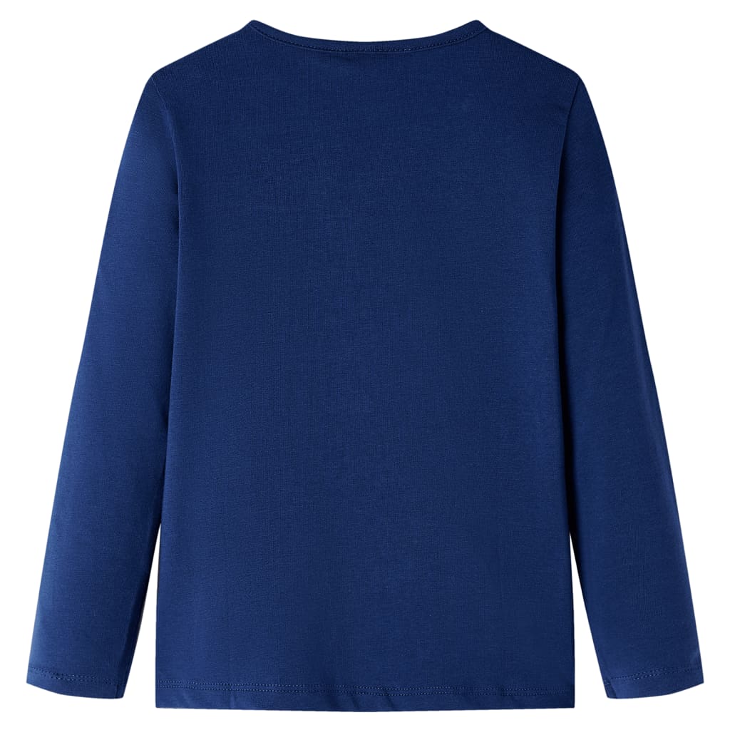 Vidaxl kindershirt met lange mouwen 128 marineblauw