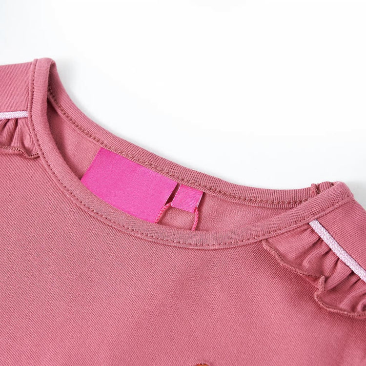 Vidaxl kindershirt met lange mouwen 104 frambozenkleurig
