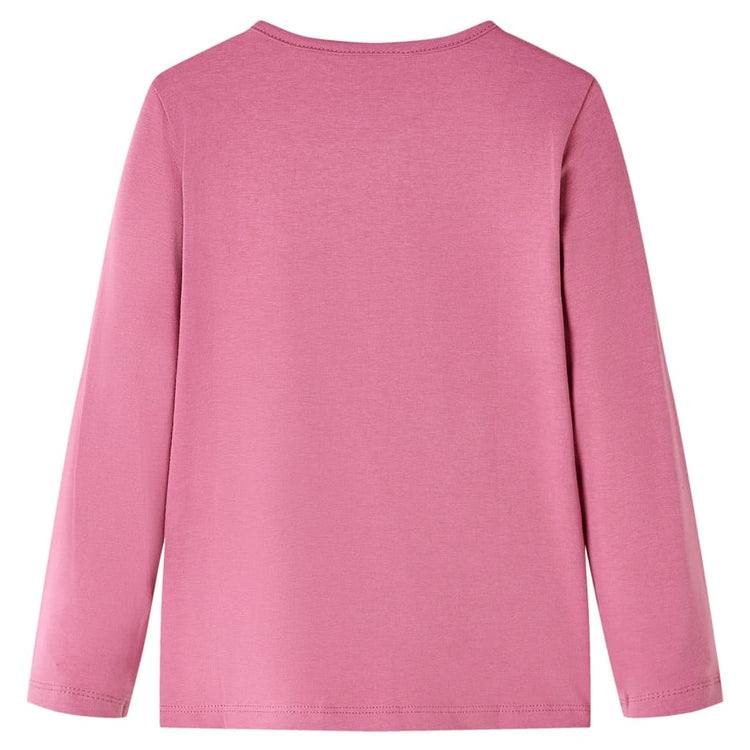 Vidaxl kindershirt met lange mouwen 128 frambozenkleurig