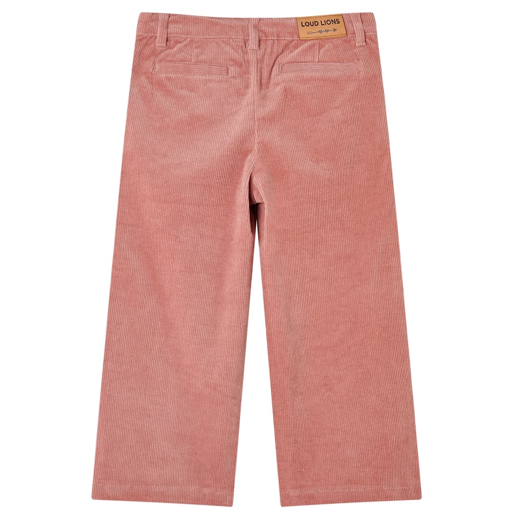 VidaXL Kinderbroek 104 ribfluweel oudroze