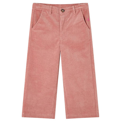 VidaXL Kinderbroek 116 ribfluweel oudroze