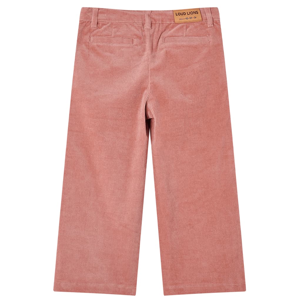 Vidaxl kinderbroek 128 ribfluweel oudroze
