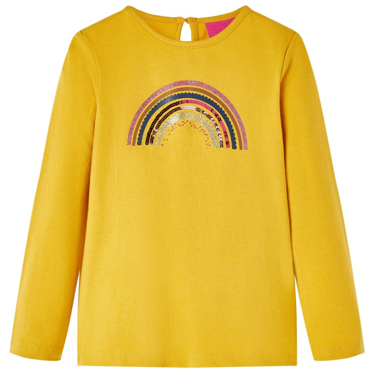 Vidaxl kindershirt met lange mouwen 104 okerkleurig