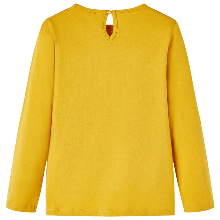 Vidaxl kindershirt met lange mouwen 116 okerkleurig