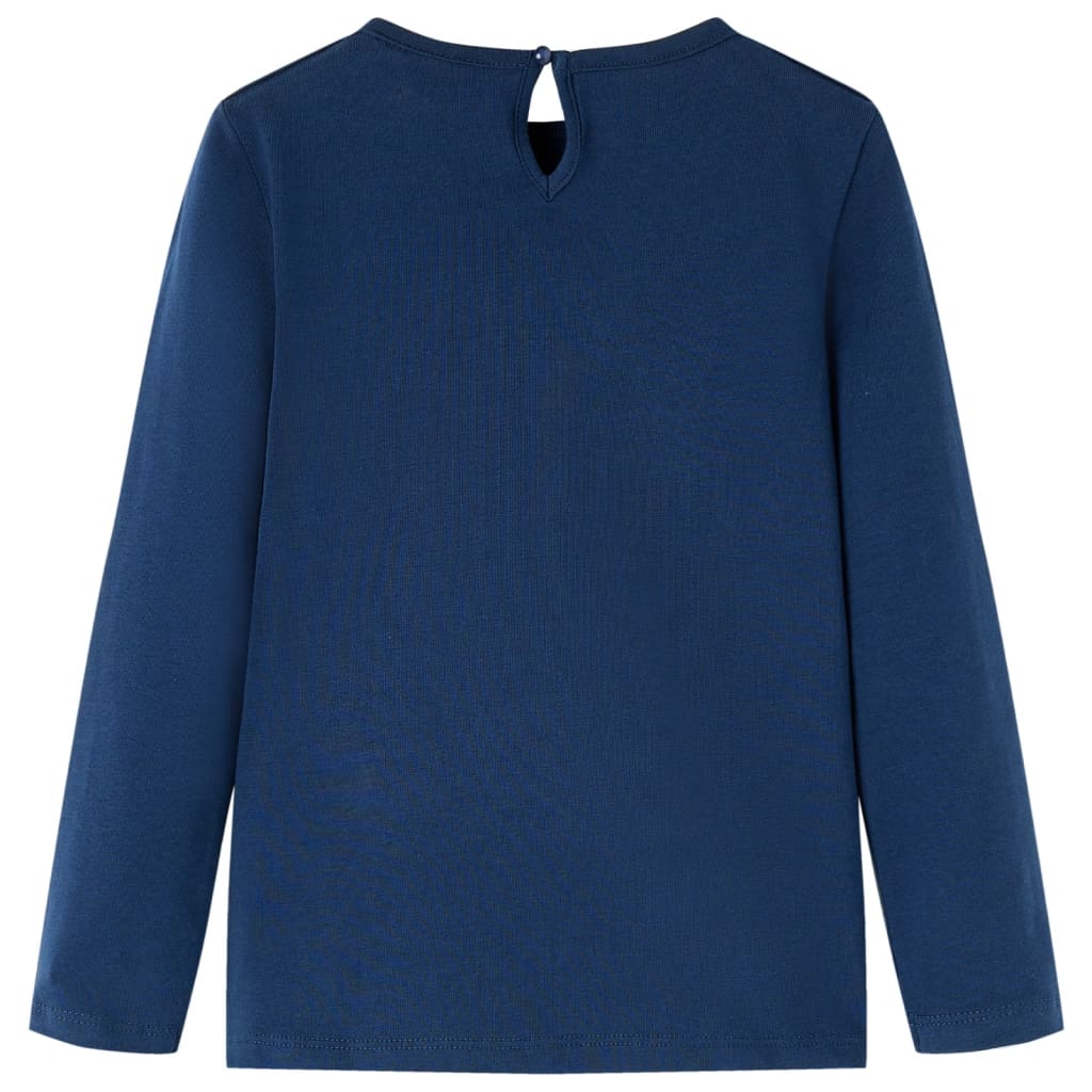 Vidaxl kindershirt met lange mouwen 104 marineblauw