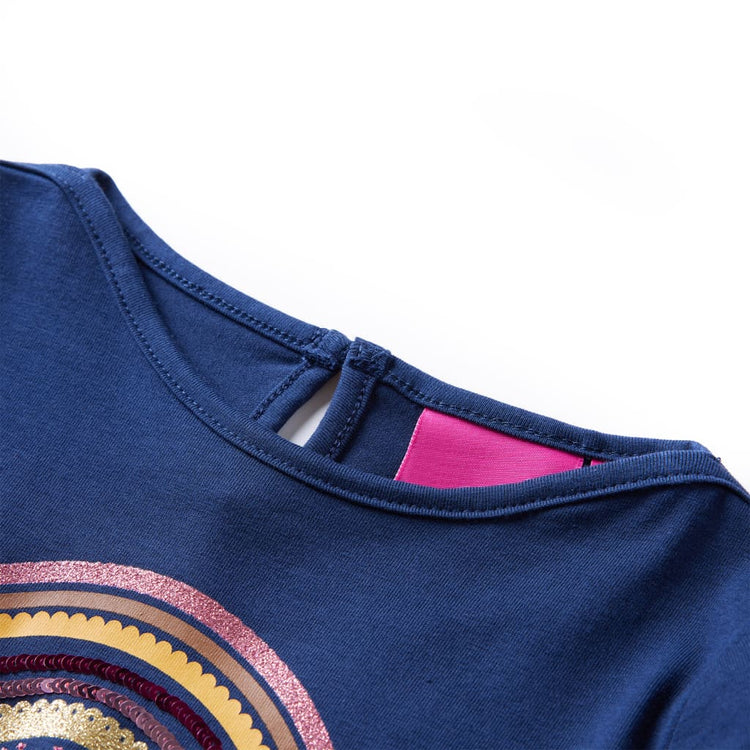 Vidaxl kindershirt met lange mouwen 104 marineblauw
