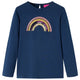 Vidaxl kindershirt met lange mouwen 128 marineblauw
