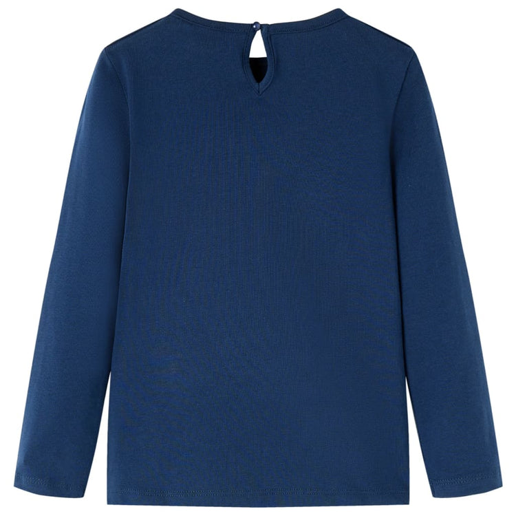 VidaXL Kindershirt met lange mouwen 140 marineblauw