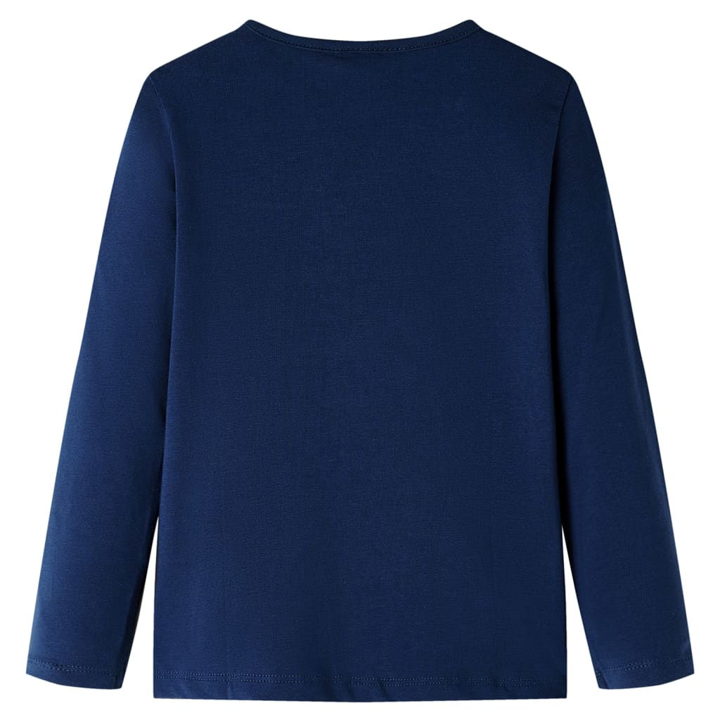 Vidaxl kindershirt met lange mouwen 128 marineblauw