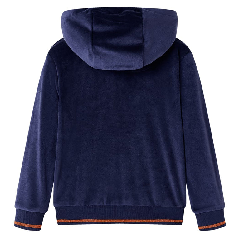 Vidaxl kinderjas met capuchon 116 marineblauw