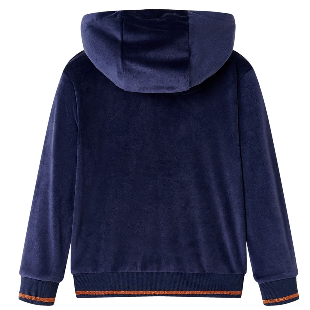 VidaXL Kinderjas met capuchon 128 marineblauw