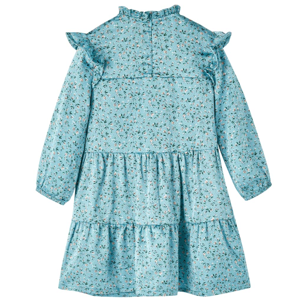 VidaXL Kinderjurk met lange mouwen 92 blauw