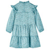 Vidaxl kinderjurk met lange mouwen 104 blauw