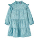 Vidaxl kinderjurk met lange mouwen 116 blauw