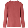 VidaXL Kindershirt met lange mouwen lage col 92 roodbruin