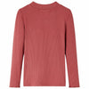 Vidaxl kindershirt met lange mouwen en lage col 104 roodbruin