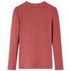 VidaXL Kindershirt met lange mouwen en lage col 116 roodbruin