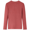 Vidaxl kindershirt met lange mouwen en lage col 140 roodbruin