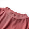 Vidaxl kindershirt met lange mouwen en lage col 140 roodbruin