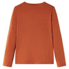 VidaXL Kindershirt met lange mouwen 92 cognackleurig