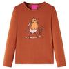 Vidaxl kindershirt met lange mouwen 116 cognackleurig