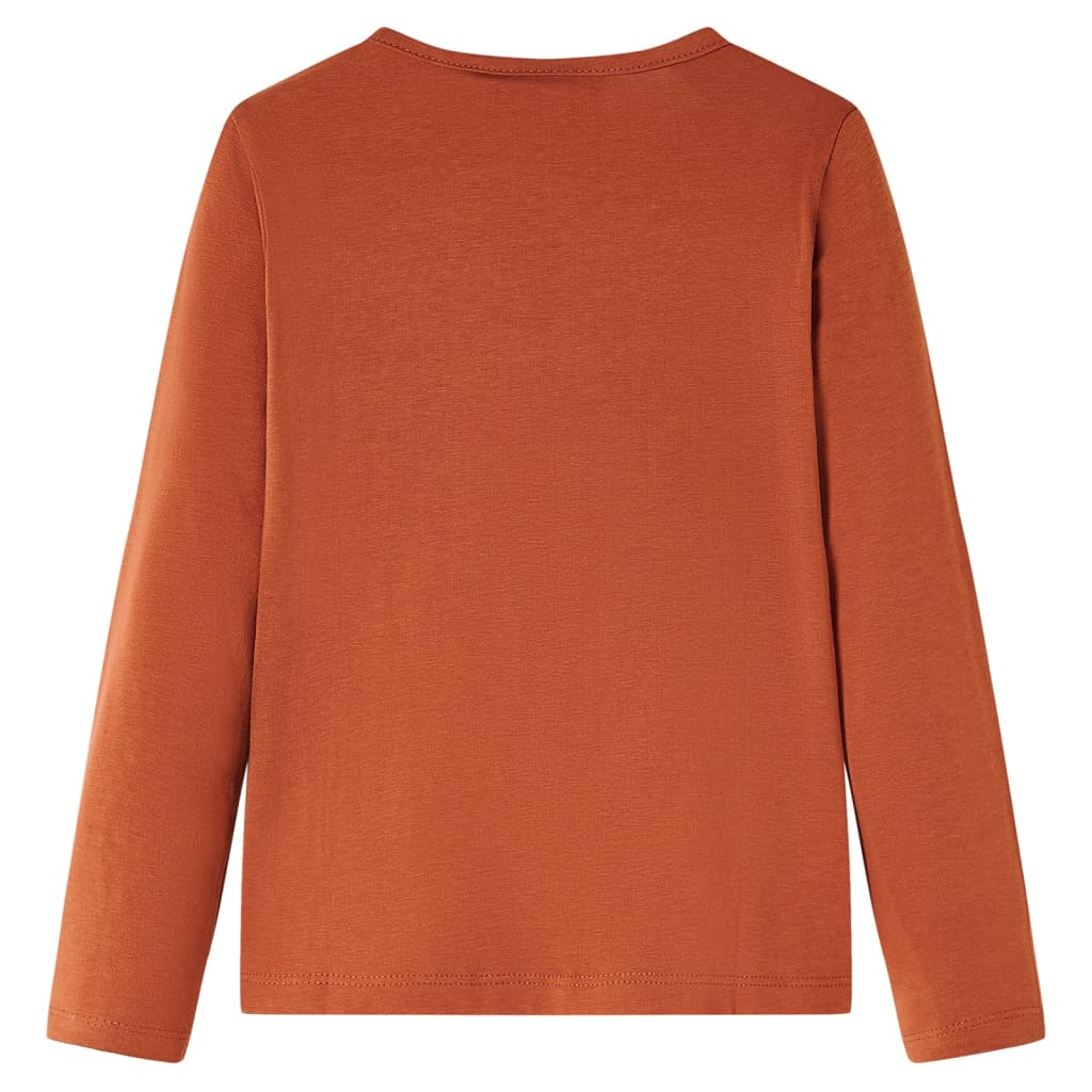 Vidaxl kindershirt met lange mouwen 116 cognackleurig