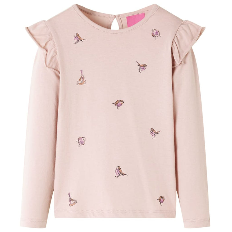 Vidaxl kindershirt met lange mouwen 128 roze