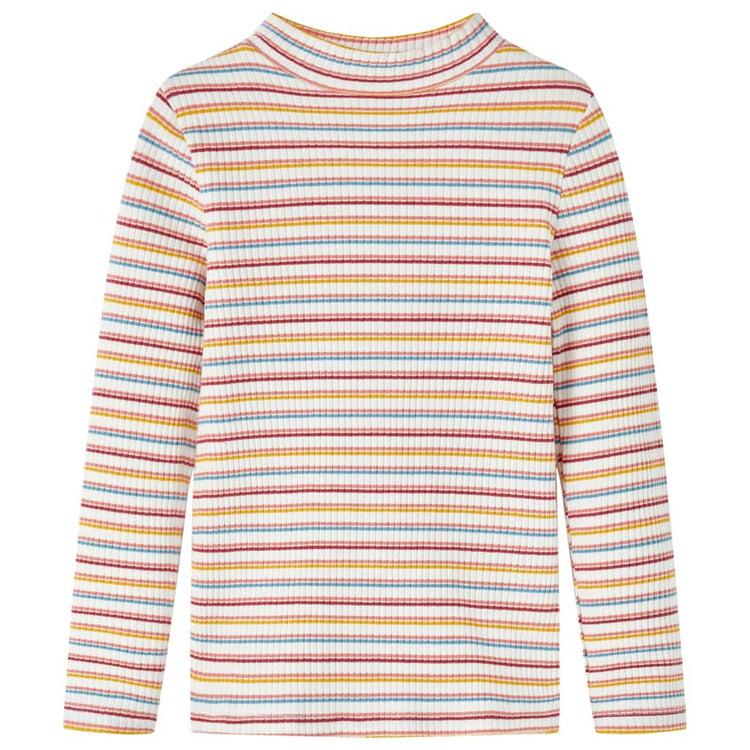 Vidaxl kindershirt met lange mouwen 92 gestreept ecru
