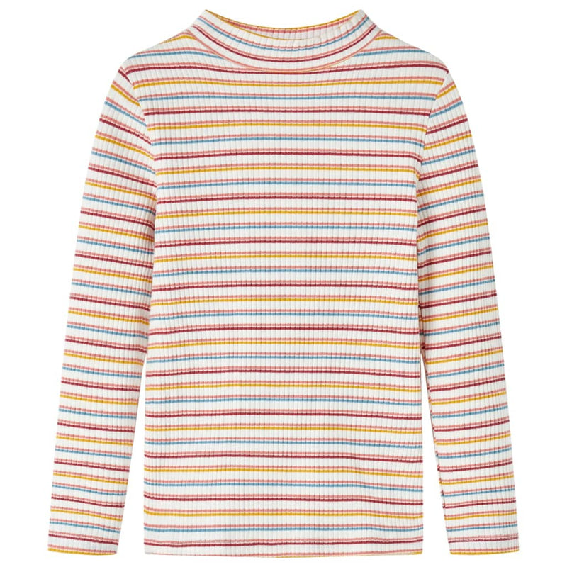 Vidaxl kindershirt met lange mouwen 92 gestreept ecru