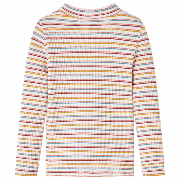 Vidaxl kindershirt met lange mouwen 92 gestreept ecru