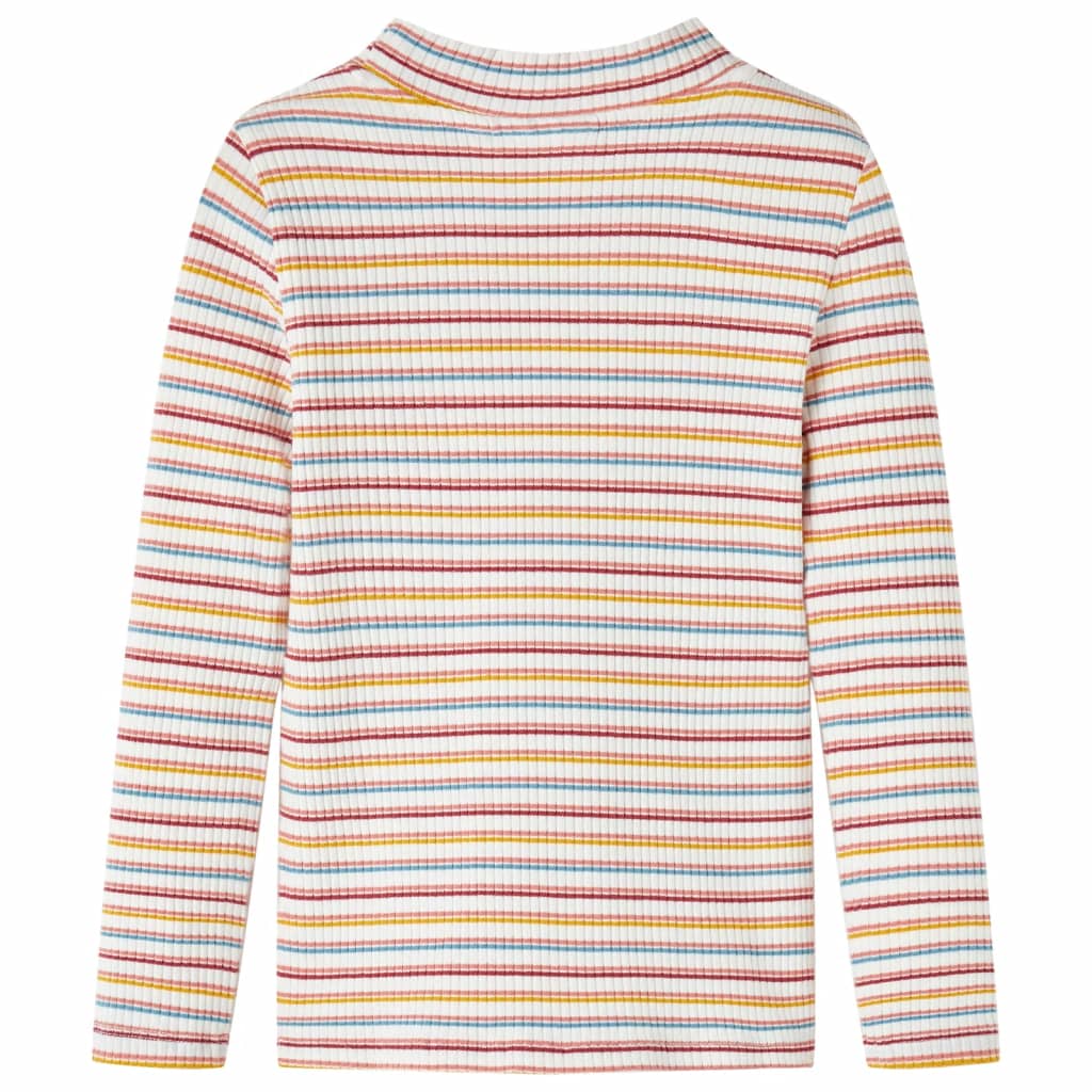 Vidaxl kindershirt met lange mouwen 116 gestreept ecru