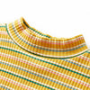 Vidaxl kindershirt met lange mouwen 104 gestreept okerkleurig