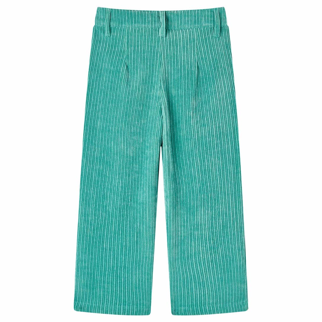 VidaXL Kinderbroek 116 ribfluweel mintgroen