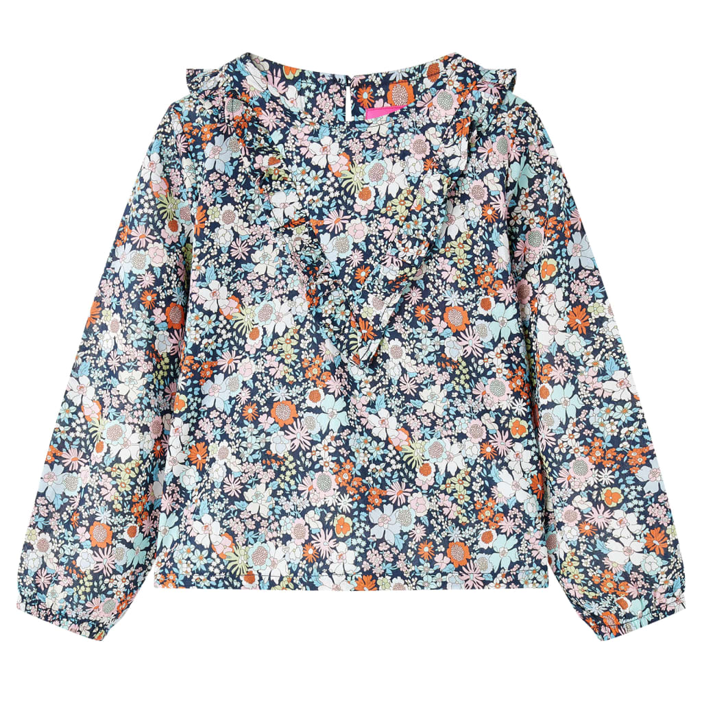 Vidaxl kindershirt met lange mouwen 140 donkerblauw