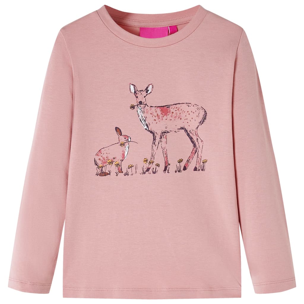 Vidaxl kindershirt met lange mouwen 92 roze
