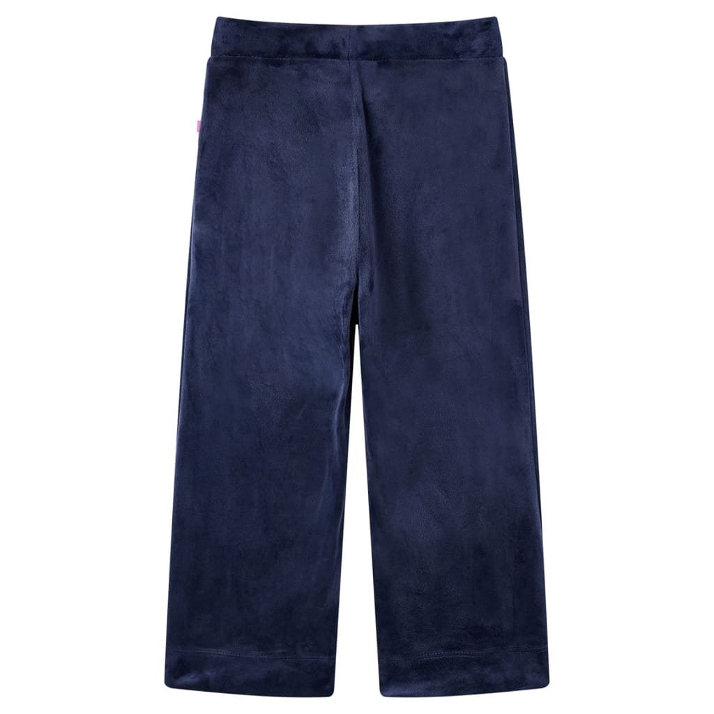 Vidaxl kinderbroek fluweel 92 donkerblauw