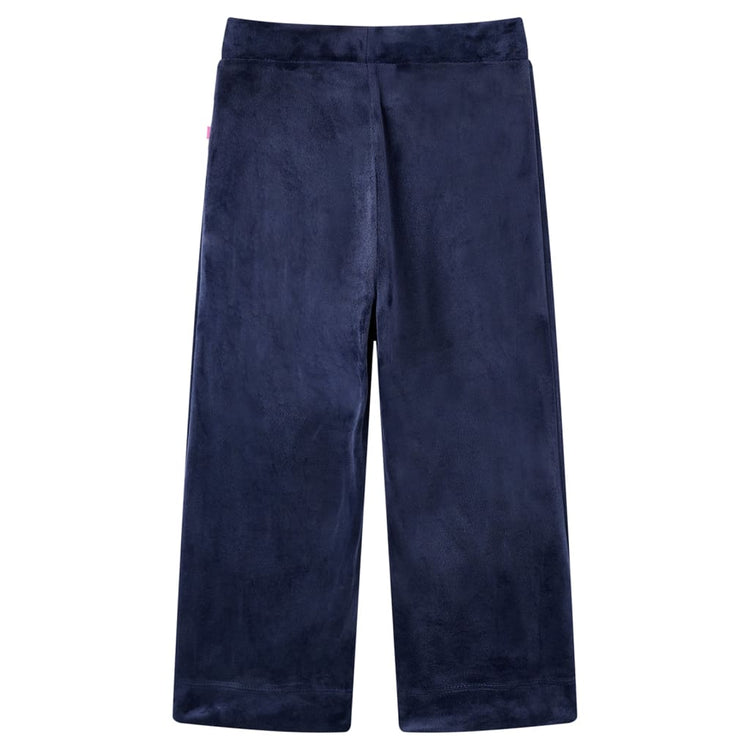 VidaXL Kinderbroek fluweel 140 donkerblauw