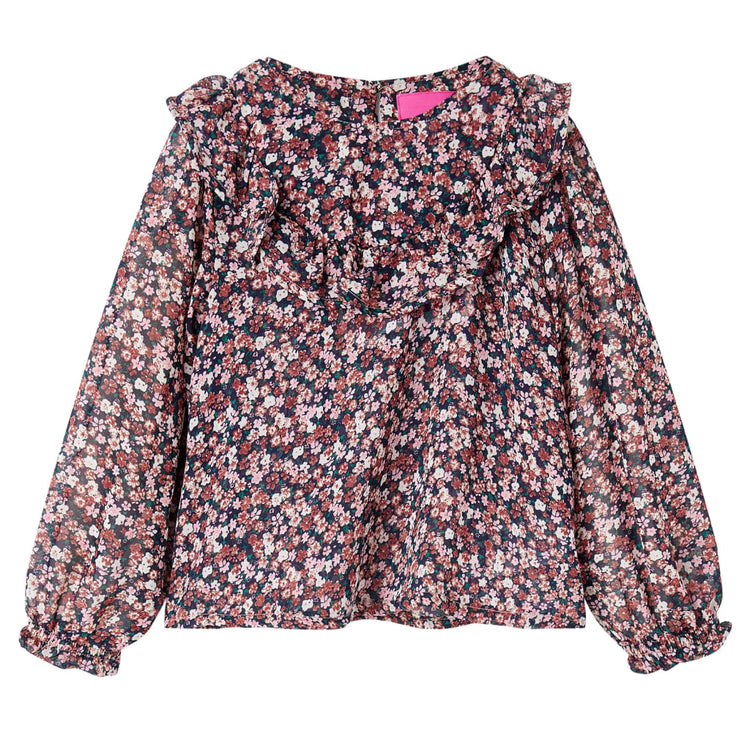 Vidaxl kindershirt met lange mouwen 116 donkerroze