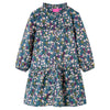 VidaXL Kinderjurk met lange mouwen 140 donkerblauw