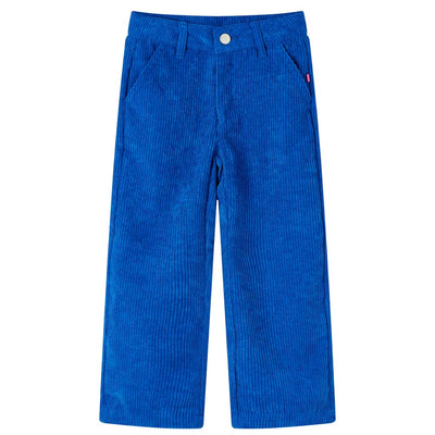 VidaXL Kinderbroek 104 ribfluweel kobaltblauw