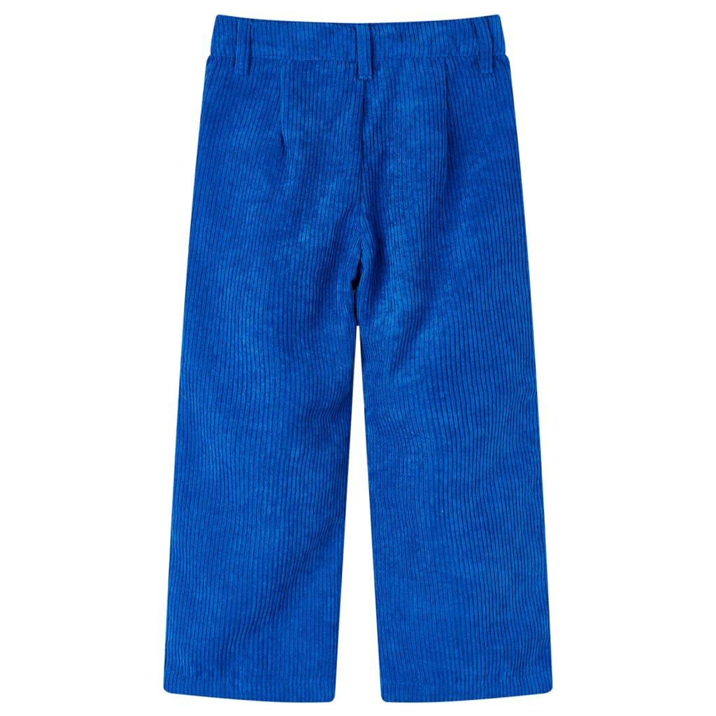 VidaXL Kinderbroek 104 ribfluweel kobaltblauw