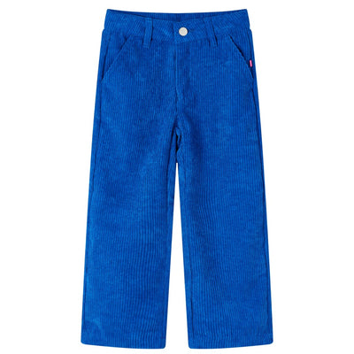 VidaXL Kinderbroek 116 ribfluweel kobaltblauw