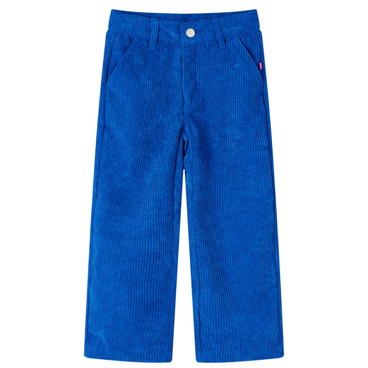 Vidaxl kinderbroek 128 ribfluweel kobaltblauw